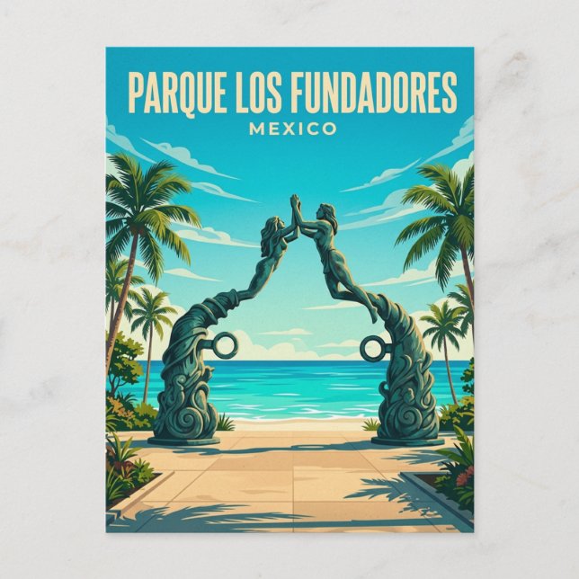 Parque Los Fundadores Mexiko Vykort (Framsida)