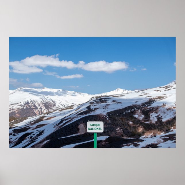 Parque Nacional Sierra Nevada Mountains Poster (Framsidan)
