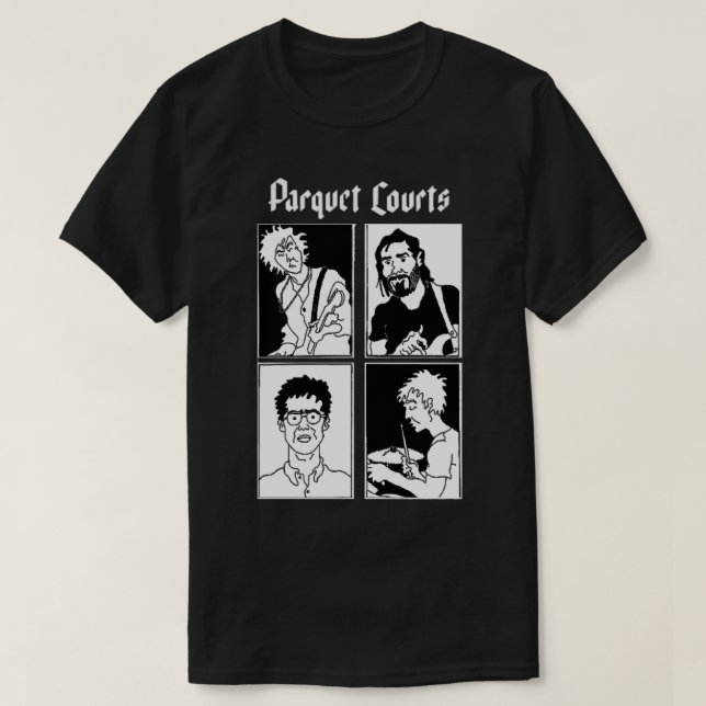 Parquet Courts Original Band Graphic Design T Shirt (Design framsida)