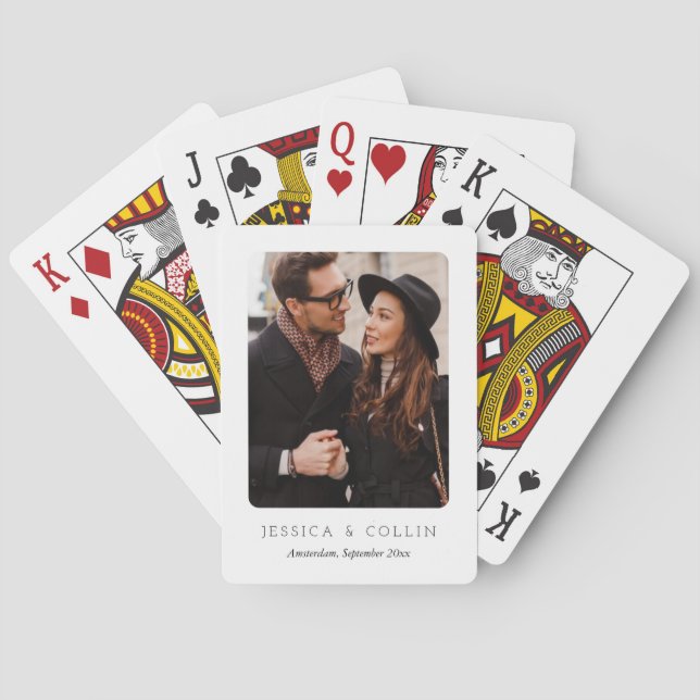 Parres resor Personligt fotonamn  Casinokort (Baksidan)