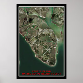 Parris Island South Carolina Satellite Poster Kart