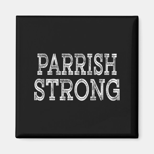 PARRISH Stark Squad Familjeåterträff Efternamn Lag Magnet (Framsidan)