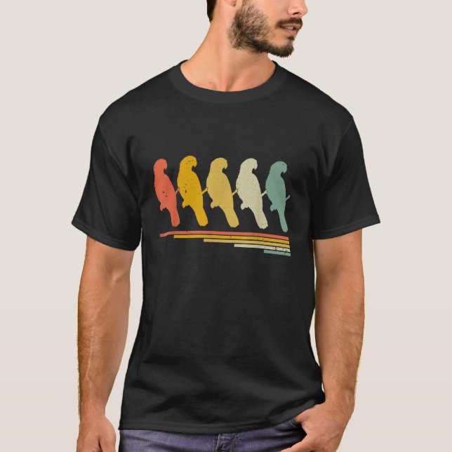 Parro Retro Vintage 70s, 80s, djurskydd T Shirt (Framsida)