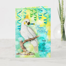 Parrot Älskare Birthday med Cockatoo Kort