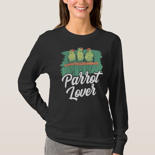 Parrot Älskare Cute Parrots Pet Animal T Shirt (Framsida)