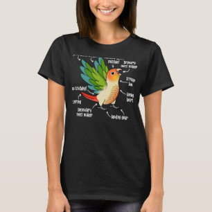 Parrot Anatomi I Grönt Cheek Pineapple Conure T Shirt