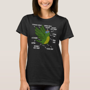 Parrot Anatomi I Persikokontur T Shirt
