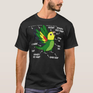 Parrot Anatomy I Dubbla Gult, chef Amazon T Shirt