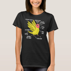 Parrot Anatomy I Peach face Gult Lutino Lovebir T Shirt