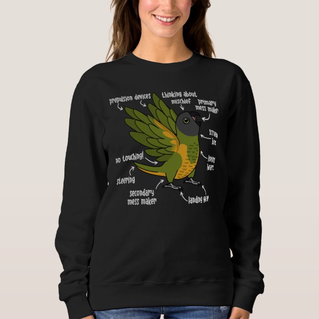 Parrot Anatomy I Senegal Parrot T Shirt (Framsida)
