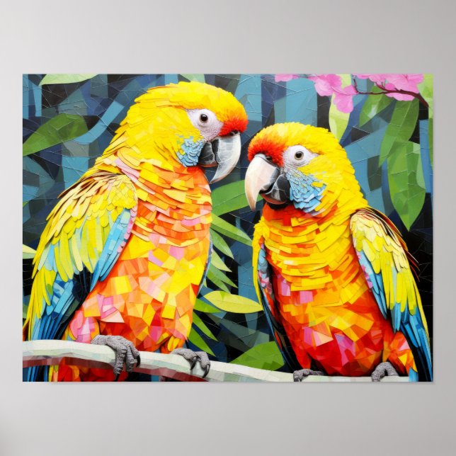 Parrot Animal Bird Art Decor Paint Poster (Framsidan)