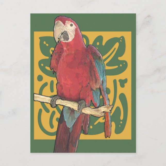 Parrot Art nouveau Vykort (Framsida)