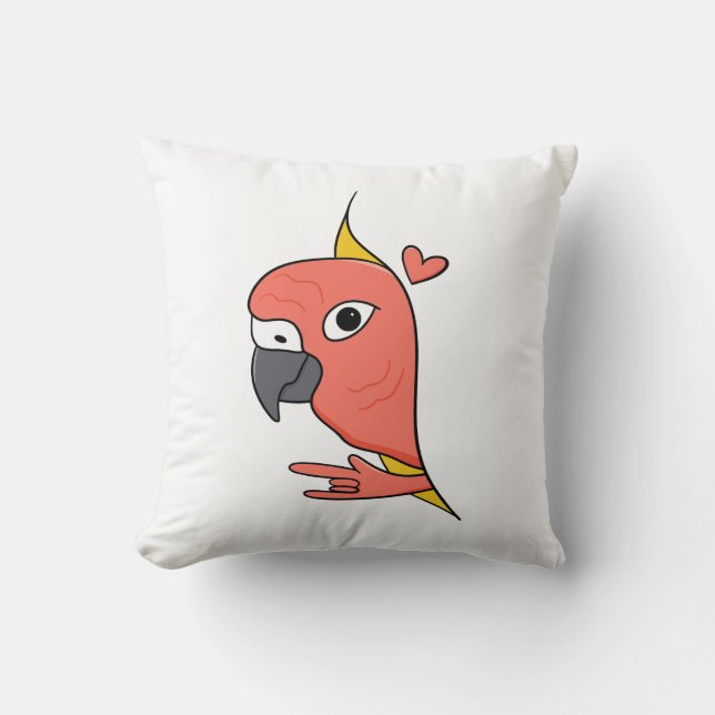 Parrot ASL I Kärlek Du - Dövet Kulturdesign Kudde (Framsida)