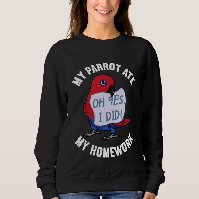 Parrot Ate Min hemläxa I Female Eclectus T Shirt (Framsida)