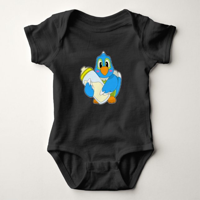 Parrot Baby flaska Mjölk T Shirt (Framsida)