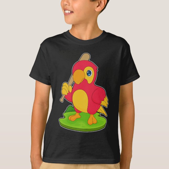 Parrot Baseball Baseball fladdermus T Shirt (Framsida)