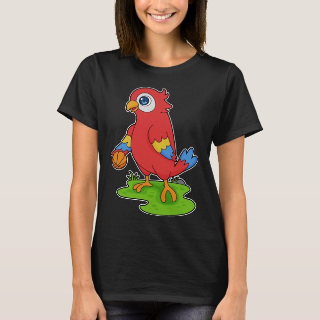 Parrot Basketball-spelare T Shirt (Framsida)