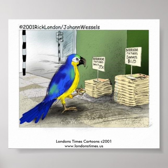 Parrot Bathroom-korrigeringar Poster (Framsidan)