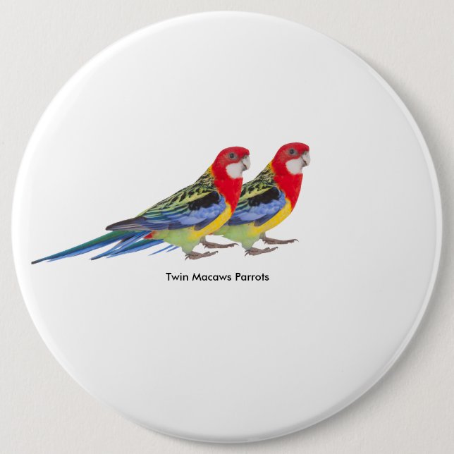 Parrot-bild för kolossal rund symbol knapp (Framsida)