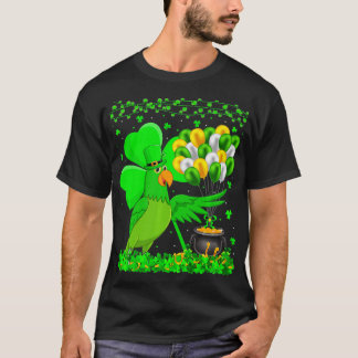 Parrot Bird Älskare Funny Shamrock Parrot St Patri T Shirt