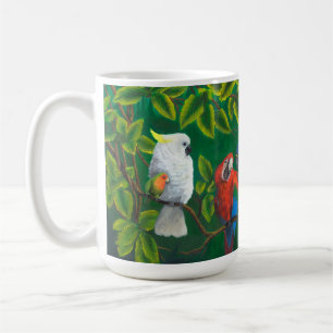 Parrot Bird Älskare Jungle Tropical ThLED XL Mugg