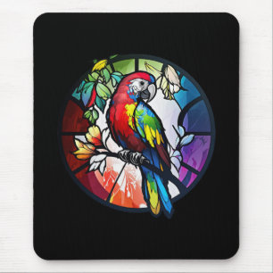 Parrot Bird Animal Porträtt Glass Wildlife Musmatta
