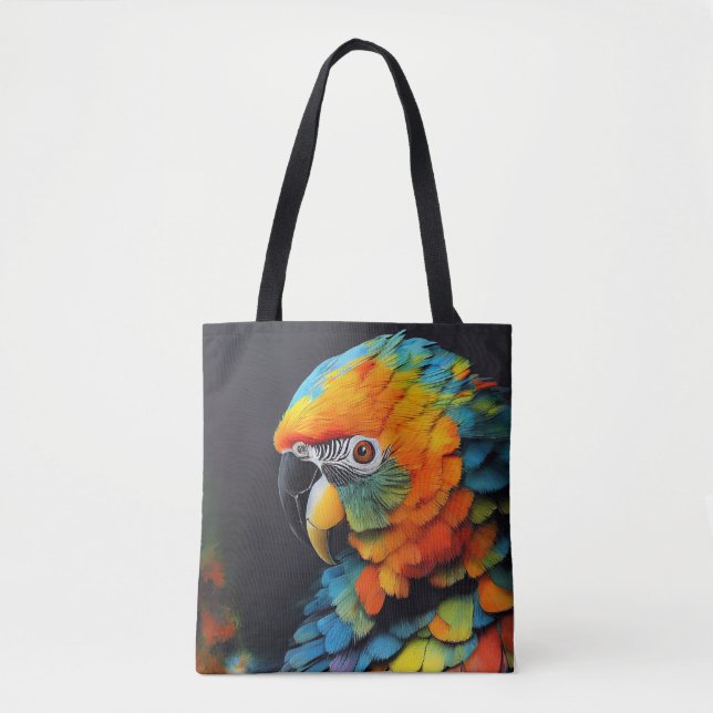 Parrot Bird Discovery Äventyr Natature Tygkasse (Framsida)