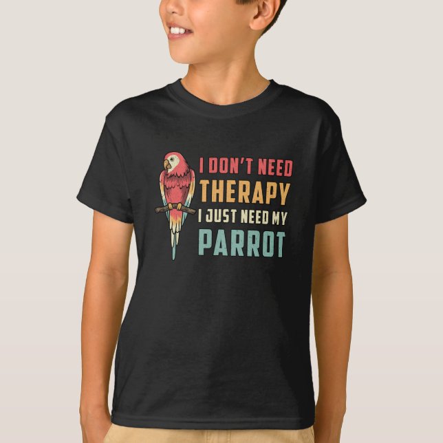 Parrot Bird I BEAKTAR DJURmorötter T Shirt (Framsida)
