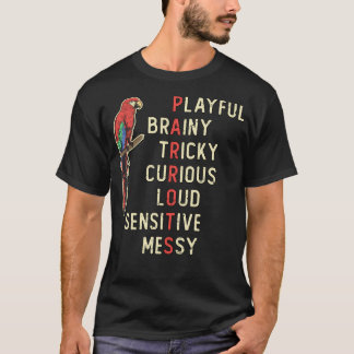 Parrot Bird Playful Brainy Tricky Animal T Shirt