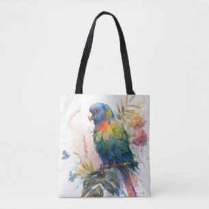 Parrot Bird Porträtt Animal Painting Wildlife Free Tygkasse
