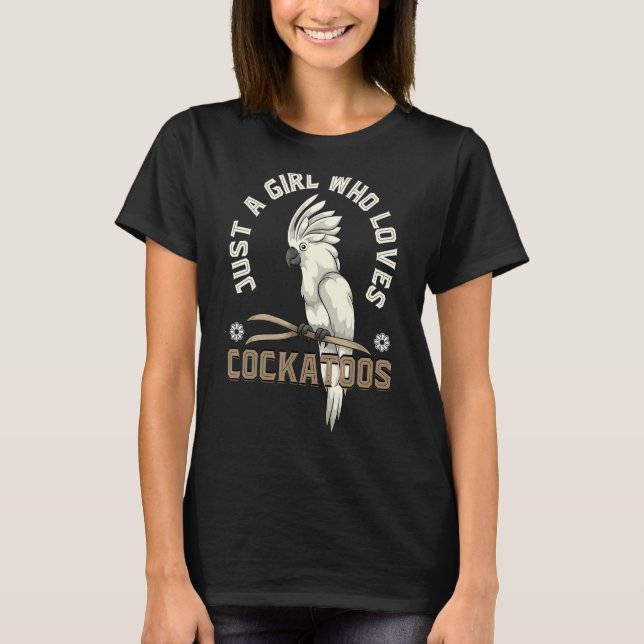 Parrot Bird Watcher Women Bara en flicka som Kärle T Shirt (Framsida)