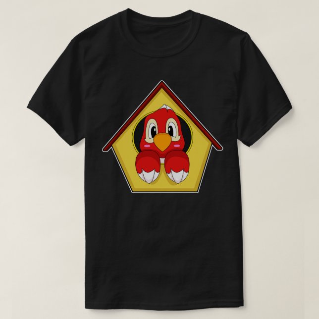 Parrot Birdhouse T Shirt (Design framsida)