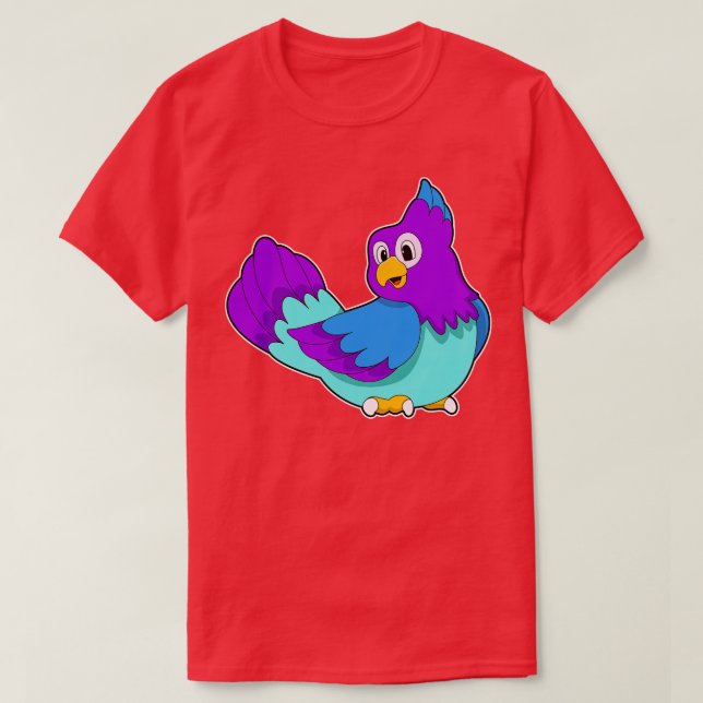 Parrot blå t shirt (Design framsida)