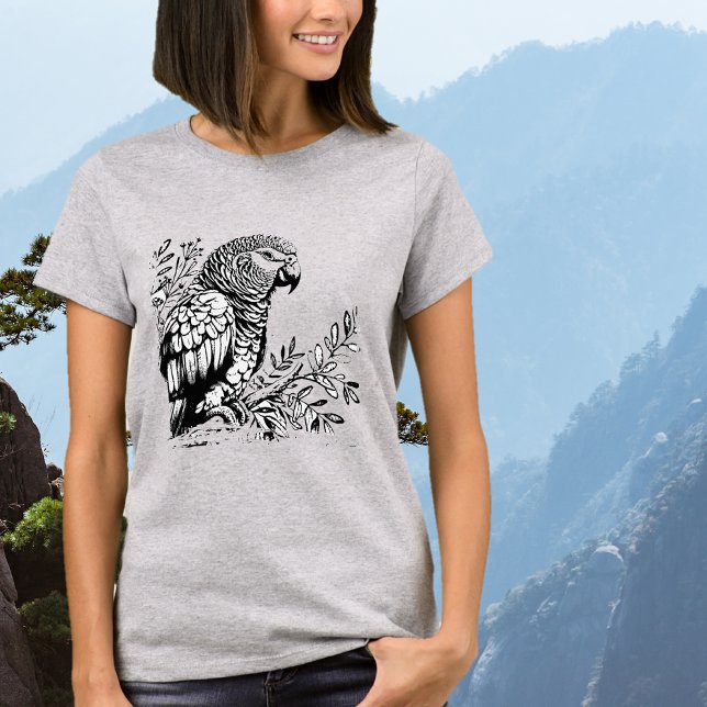 Parrot Black Graphic T-Shirt (Skapare uppladdad)