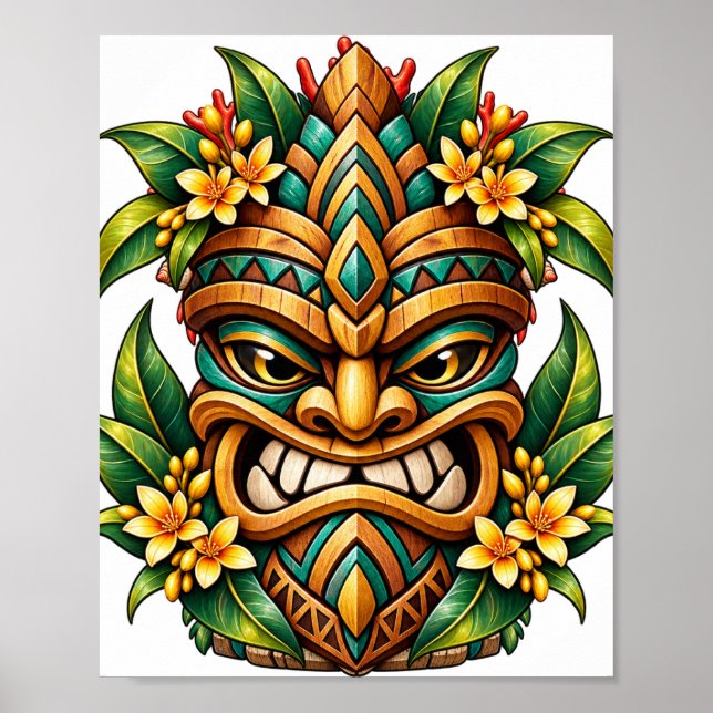 Parrot Bloom Tiki Affisch (Framsidan)