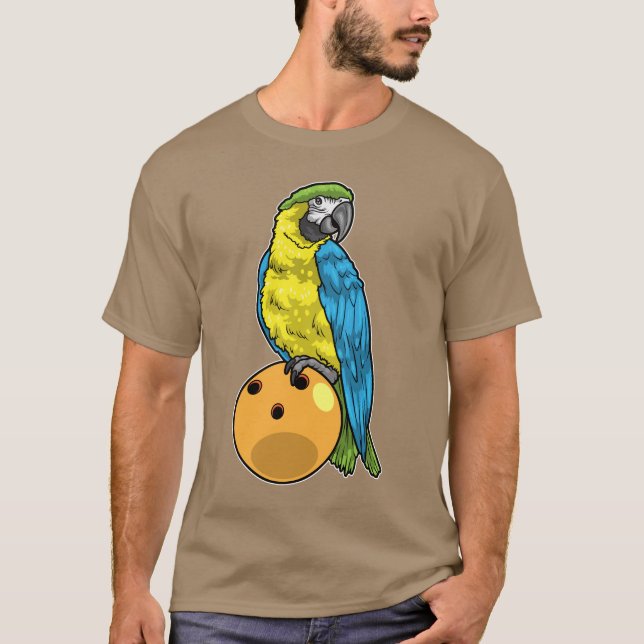 Parrot Bowling Bowling ball T Shirt (Framsida)