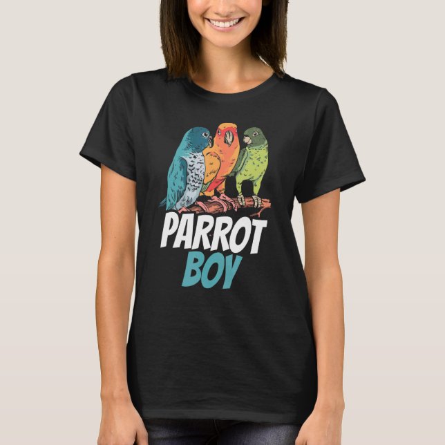 Parrot Boy Cute Animal Pet Parrots T Shirt (Framsida)