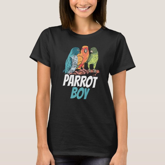 Parrot Boy Cute Animal Pet Parrots T Shirt (Framsida)