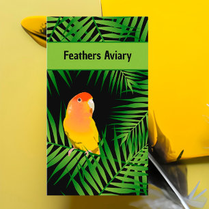 Parrot Breeder Bird Aviary Bright Lovebird fold Visitkort