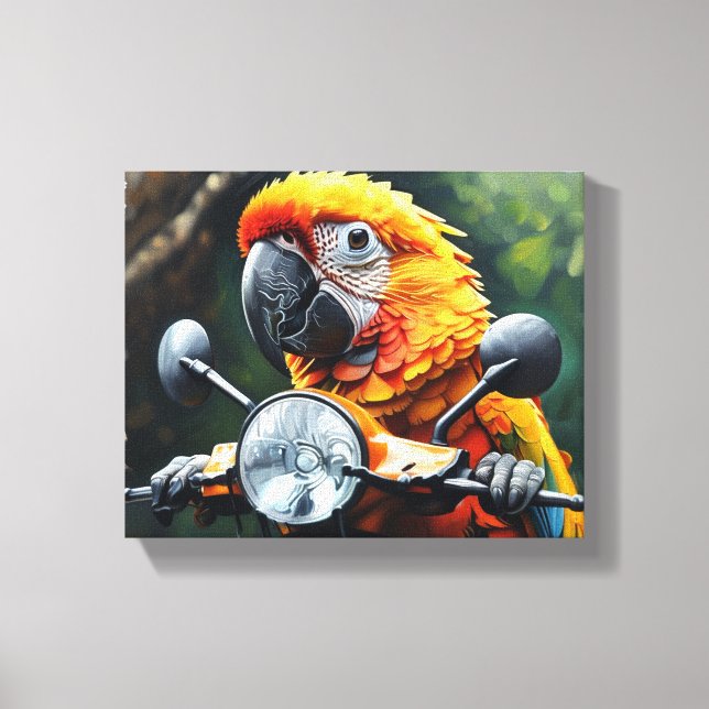 Parrot canvas art (Framsida)