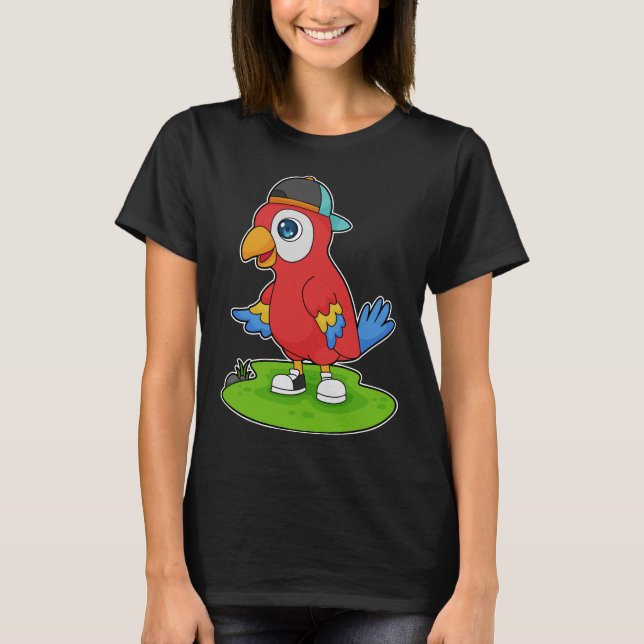 Parrot Cap T Shirt (Framsida)