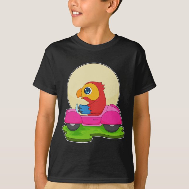 Parrot Car T Shirt (Framsida)