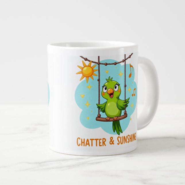 Parrot Chatter & Sunshine Laughter Jumbo Mugg (Framsida höger)
