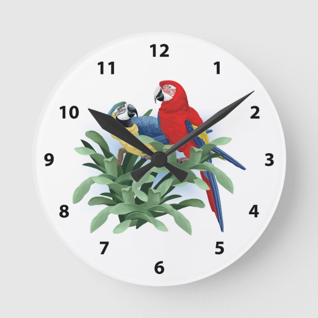 Parrot Clocks Rund Klocka (Framsida)