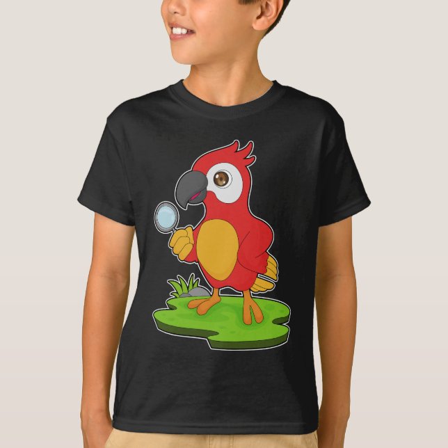 Parrot Detektiv Magnifying glass T Shirt (Framsida)