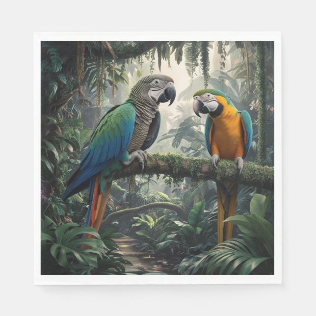 Parrot djungel pappersservett (Framsidan)