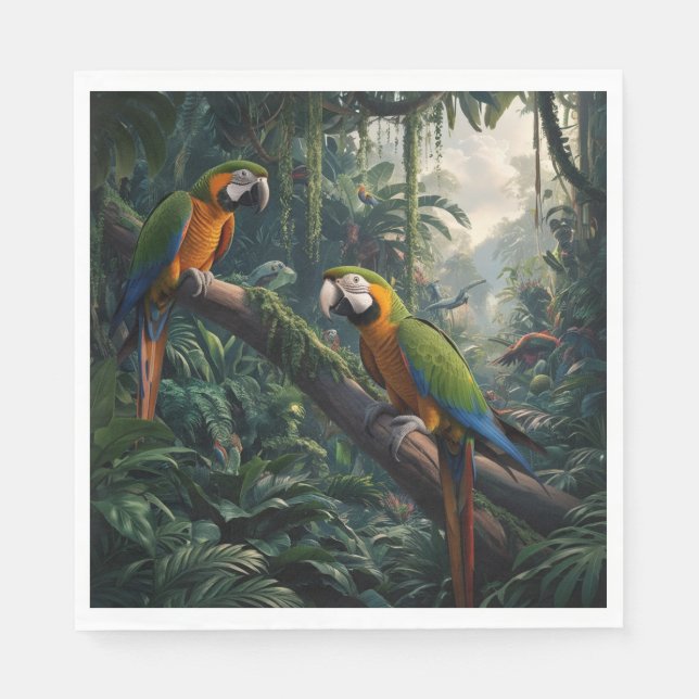 Parrot djungel pappersservett (Framsidan)