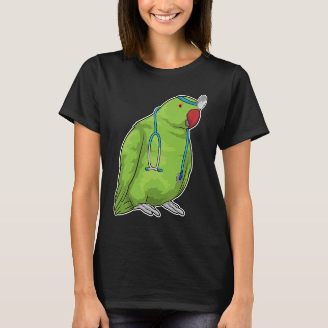 Parrot Doktor Stethoscope T Shirt (Framsida)