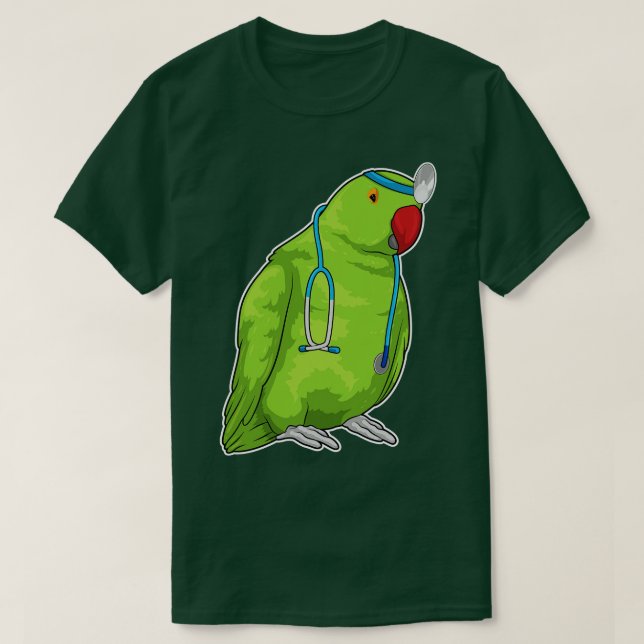 Parrot Doktor Stethoscope T Shirt (Design framsida)