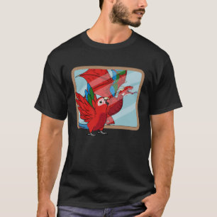 Parrot & Dragon Reflection I Grönt vingade Macaw 1 T Shirt